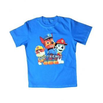 T - shirt Pieski - niebieska